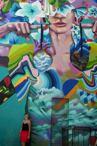 Riesiges Grafitto mit Chica